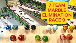 7 TEAM MARBLE ELIMINATION RACE 9. MARBLE RACE. MARBLE RUN. F1. 7 TEAMS battle it out. 