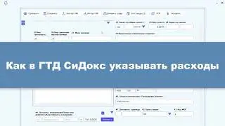 Как в СиДокс указывать расходы в ГТД