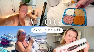 smoothie recipe, dog lick mat, grwm for date night, beach day | vlog