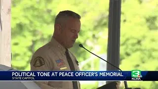 Peace Officer's memorial takes on a political tone