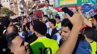 احتفال الفائزين بالنسخة الخامسة من السباق الدولي على الطريق لمسافة 10 كيلومترات 