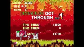 Sonic 3 & Knuckles Speedrun~Knuckles Angel Island Zone | 60 FPS