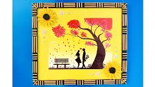 Wall Hanging Fream Painting / A Romantic Couple Painting / Isha Craft World