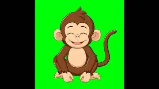 Animated Green Screen Monkey| For 2D Animation| Free To Use #animation