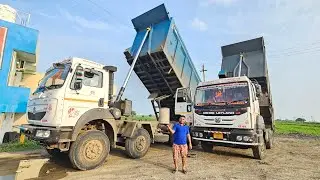 tata dumper truck (signa 3530 t.K ) morning first time loading video 