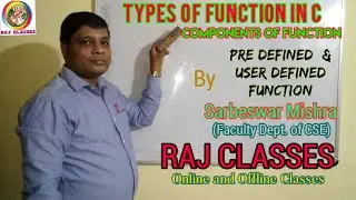 TYPES OF FUNCTION | COMPONENTS OF FUNCTION | PRE DEFINED & USER DEFINED FUNCTION | FUNCTION PART-2