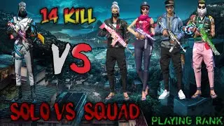 Solo VS Squad Playing Rank With 14 Kill || FIREBRED YT࿐ ❤❤