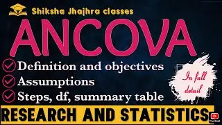 ANCOVA Step by Step | Analysis of Covariance | For UGC NET, Psychology & Research Students,GATE 