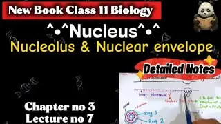 Chap#3|Nucleus|Nuclear envelope|Nucleolus|FSc biology part 1|New Edition Book 