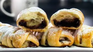 Puff Pastry Chocolate Banana Braid Recipe asmr