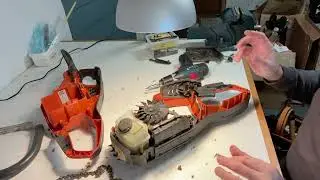 Replacing battery connector on Husqvarna battery chain saw @Streetlevel Engineering