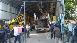 Wire rope unloading by Chain pulley  with stand and Fork