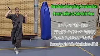 Nunchaku Heavy Bag Combination | Power Strikes & Side Kick Flow