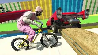 CORRE O TE ATROPELLO EN BICI DE MONTAÑA!! NO SE MANEJARLA!! - GTA 5 ONLINE