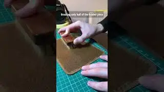 Smooth and glossy inside surface of the leather piece. #shorts