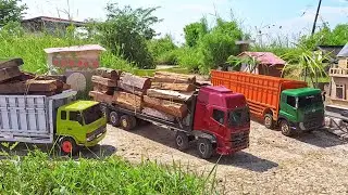 Wow Mobil Truk Tronton Rc Hino 500 Fuso220Ps Muatan Berat Isuzu Giga Dumptruk Oleng Jatuh Terguling