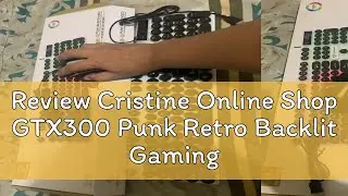 Review Cristine Online Shop GTX300 Punk Retro Backlit Gaming Keyboard USB Wired Suspended Keyboard