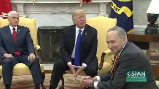 President Trump Meeting w Dem Leaders Pelosi Schumer - Clash over Border Funding, Dec 11 2018