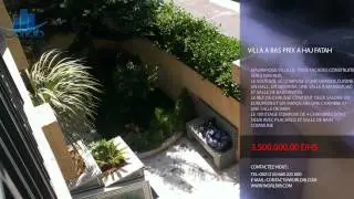 VILLA A BAS PRIX A HAJ FATAH --- WORLDIB --- AGENCE IMMOBILIERE --- CASABLANCA --- MAROC