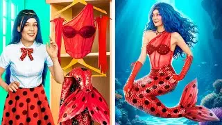From LadyBug To Beauty Mermaids / How to Become Mermaid?!