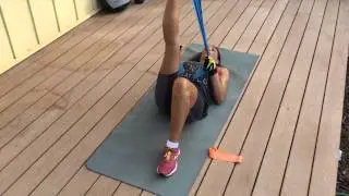 002 Resistance Band One Leg Raise
