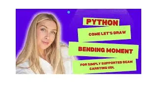 Bending Moment Diagram for Simply Supported Beam with UDL | Python Tutorial
