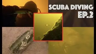 Scuba diving in Northern Ontario...Found an anchor, fishing tackle, and old bottles!