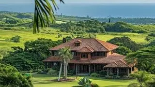 Beautiful house and beautiful nature picture, house side beautiful nature