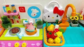 DIY Hello Kitty Kitchen ASMR Cooking Mini Food With Hello Kitty Pink Kitchen Set