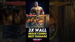 Bryan 3X Wall Break Best Damage Combo #tekken8