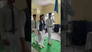 flag March by our school head and secretary