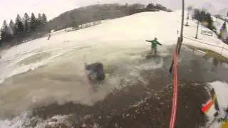 Pond Snowboarding Gone Wrong at Afton Alps
