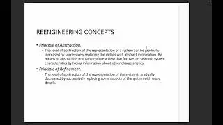 Principle of Abstraction, Refinement, Alteration and Flow of Software Reengineering| (Urdu)- 13