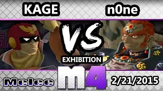 McSmashter 4 - n0ne (Ganondorf) Vs. Kage (Captain Falcon) SSBM Exhibition - Melee