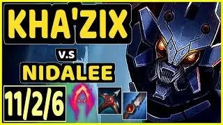 KEIO (KHA'ZIX) vs NIDALEE - 11/2/6 KDA JUNGLE CHALLENGER GAMEPLAY - BR