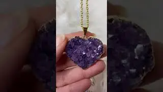 Amethyst Heart Cluster Pendant