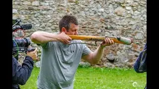 Andreas Bichler shoots 1200 lbs Medieval Composite Crossbow