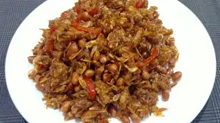 RESEP CARA MEMBUAT TEMPE KERING CAMPUR KACANG DAN EBI || BISA TAHAN LAMA