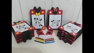 Lembrancinha infantil Minie e Mickey.Passo a passo.