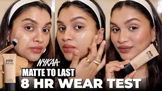 *NEW* Nykaa Matte To Last Foundation Review & 8Hr Wear Test | BeautiCo.