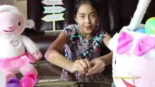 Easter Egg Hunt Lambie Easter Basket + Surprise Eggs Opening|B2cutecupcakes