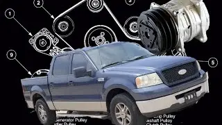 Удален приводной ремень компрессора кондиционера у Ford F150 4.6л/5.4л 2004-2007 гг. *РЕШЕНИЕ*