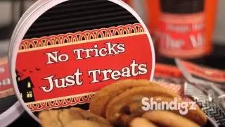 Party Supplies -  Personalized Cookie Tins - Halloween Candy