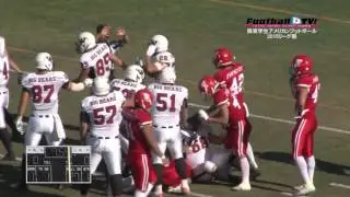 関東大学アメフト2015リーグ戦、日本大学vs早稲田大学