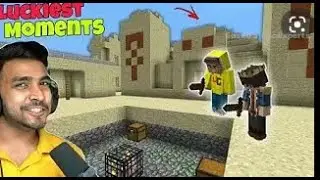 top 8 luckiest moments in minecraft ,the rawnkee,khatarnak ishan, techno gamer,gamerfleet,smarty pie