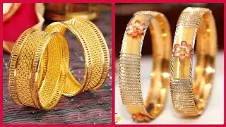 Designer Luxury Daily Wear 22k Gold Bangles Latest Designs In White & Yellow Gold