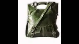 Green leather handbags