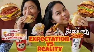 VLOG#16 Bacon Cheesy Yumburger vs KFC Baconized Zinger   Taste Test