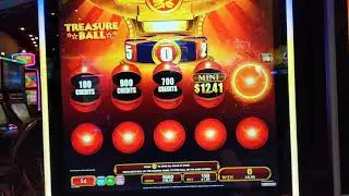 Treasure Ball slot machine: $1.50 bonus with 10 balls (bonus#2)