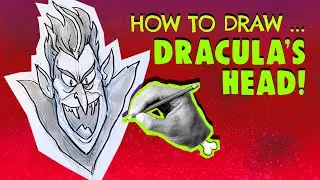 How to Draw DRACULA!  Easy Drawing for Kids & Beginners
